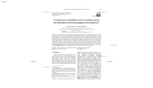 An optimized grey wolf optimizer based on a mutation operator and eliminating-reconstructing mechanism and its application*#